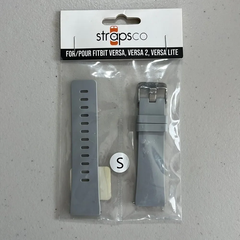Strapsco Classic Active Band for Fitbit Versa Versa 2 Gray NIP